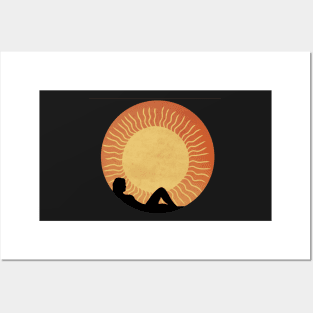 Sun bathing Posters and Art